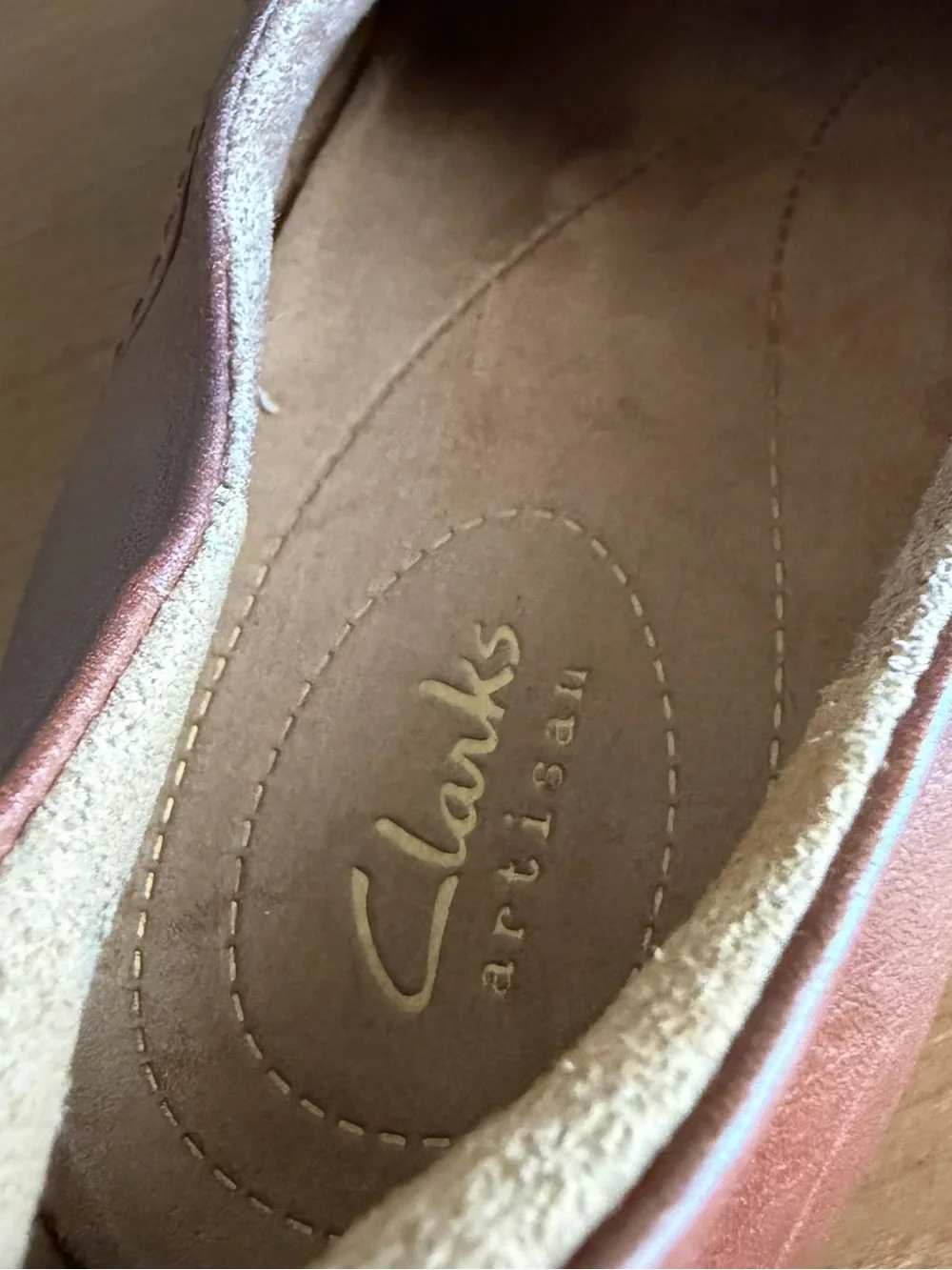 Clarks Artisan Rosalyn Nicole Brown Leather Slip On Comfort Loafer Block 10 Wide